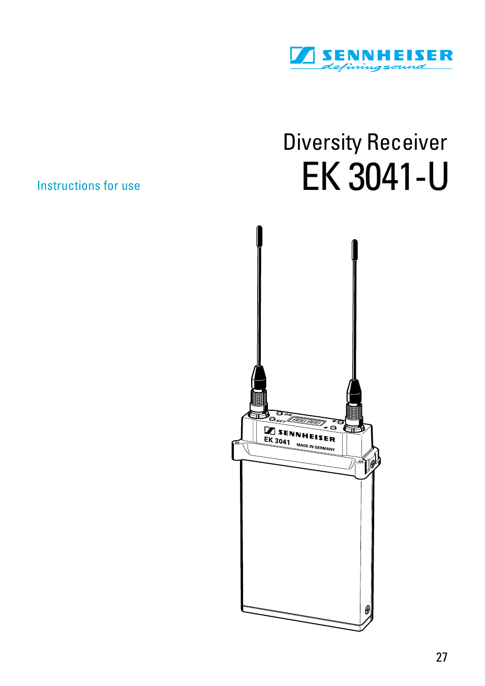 Sennheiser EK 3041-U User Manual | 25 pages