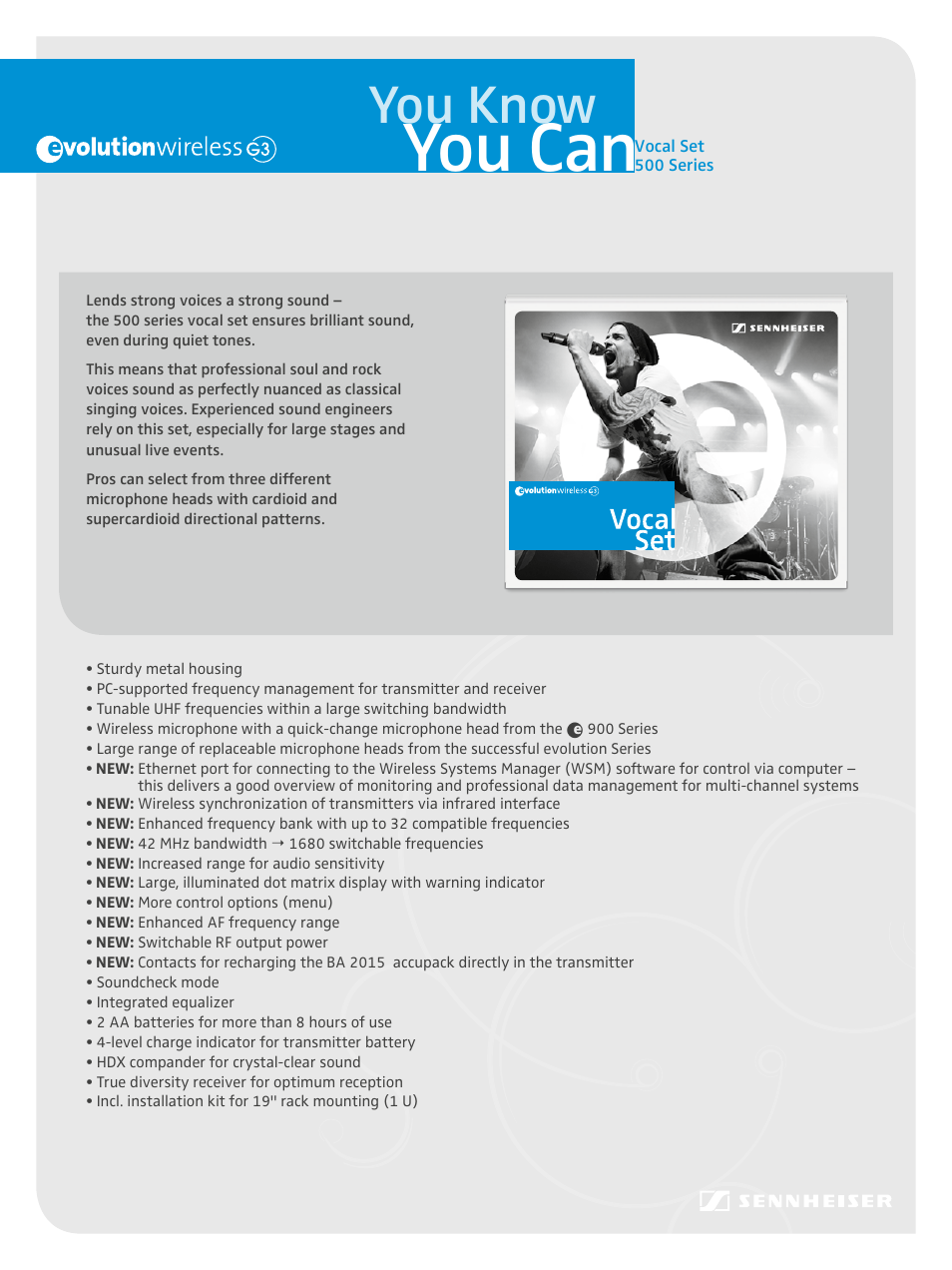 Sennheiser evolution wireless G3 ew 500 g User Manual | 2 pages