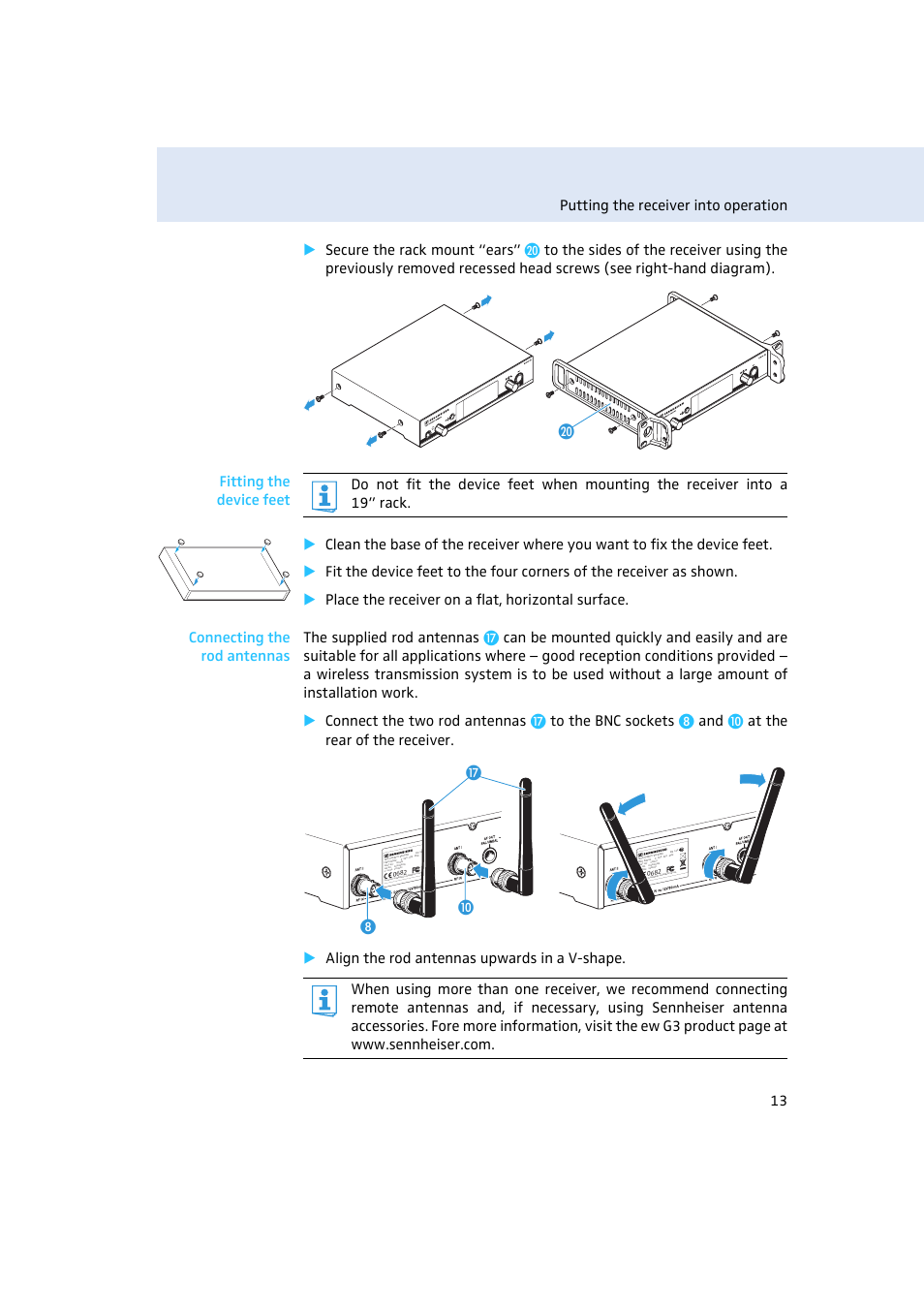 Μƽ º | Sennheiser Rack-mount Receiver EM 300 G3 User Manual | Page 14 / 62