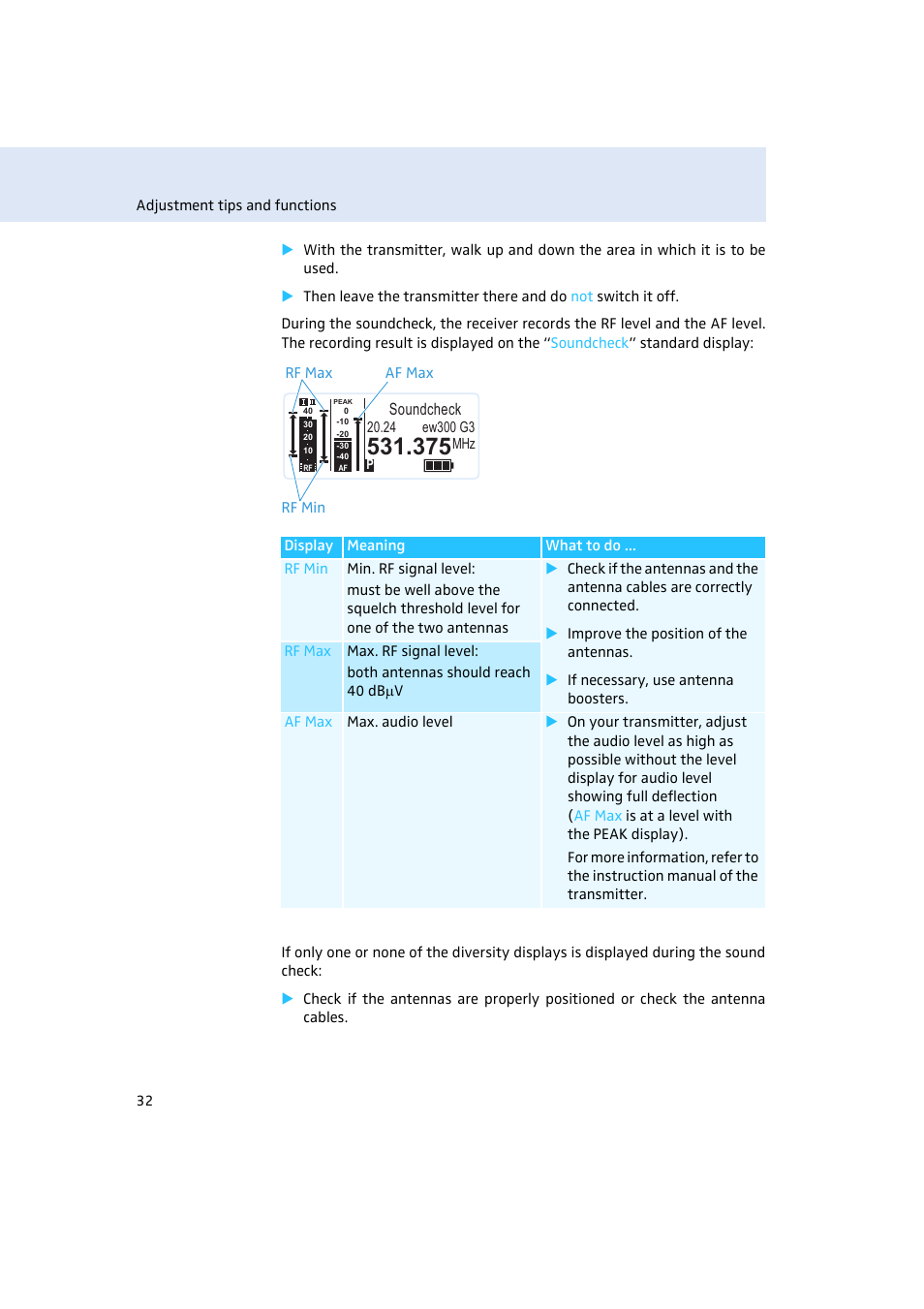 Sennheiser Rack-mount Receiver EM 300 G3 User Manual | Page 33 / 62