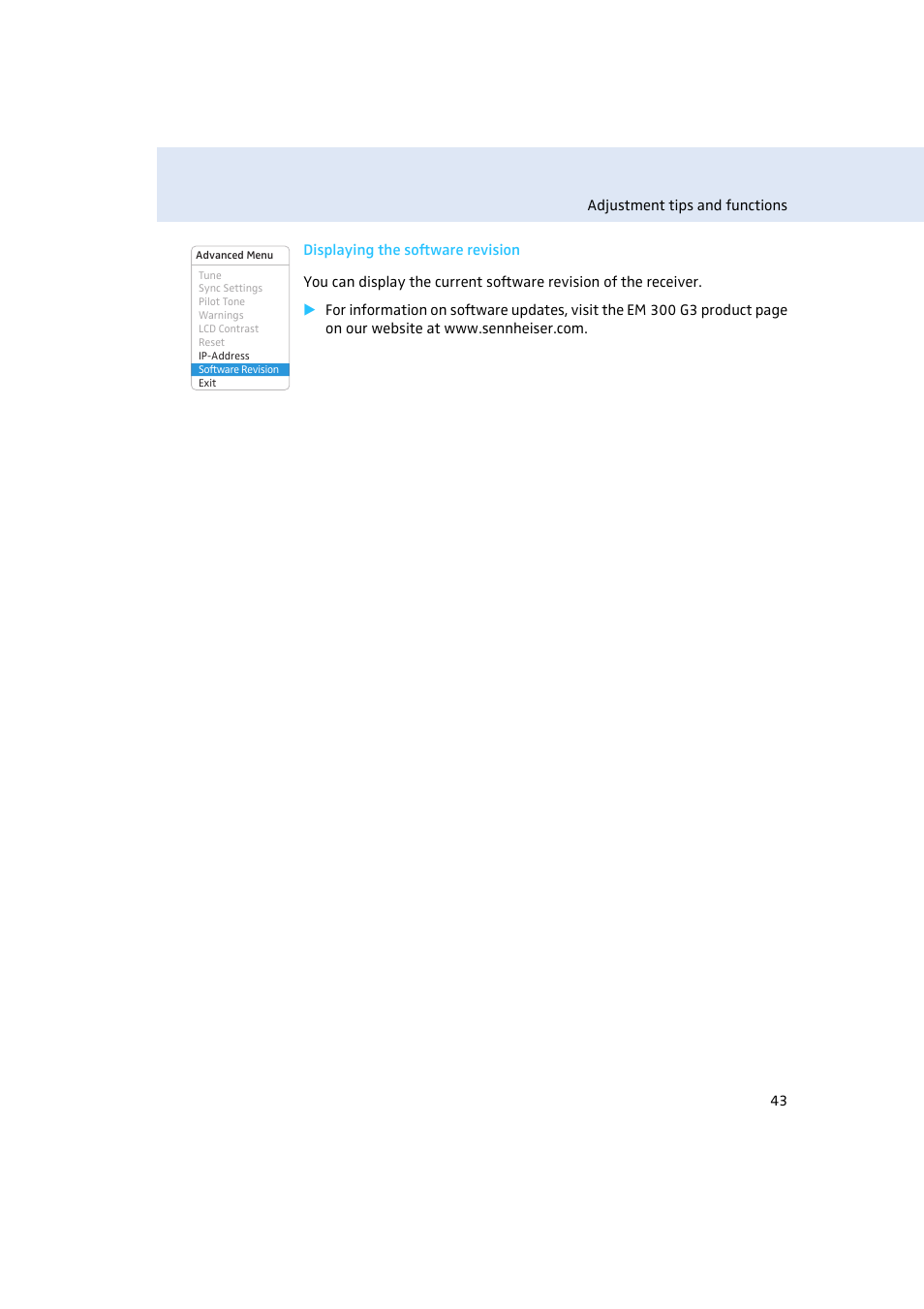 Sennheiser Rack-mount Receiver EM 300 G3 User Manual | Page 44 / 62