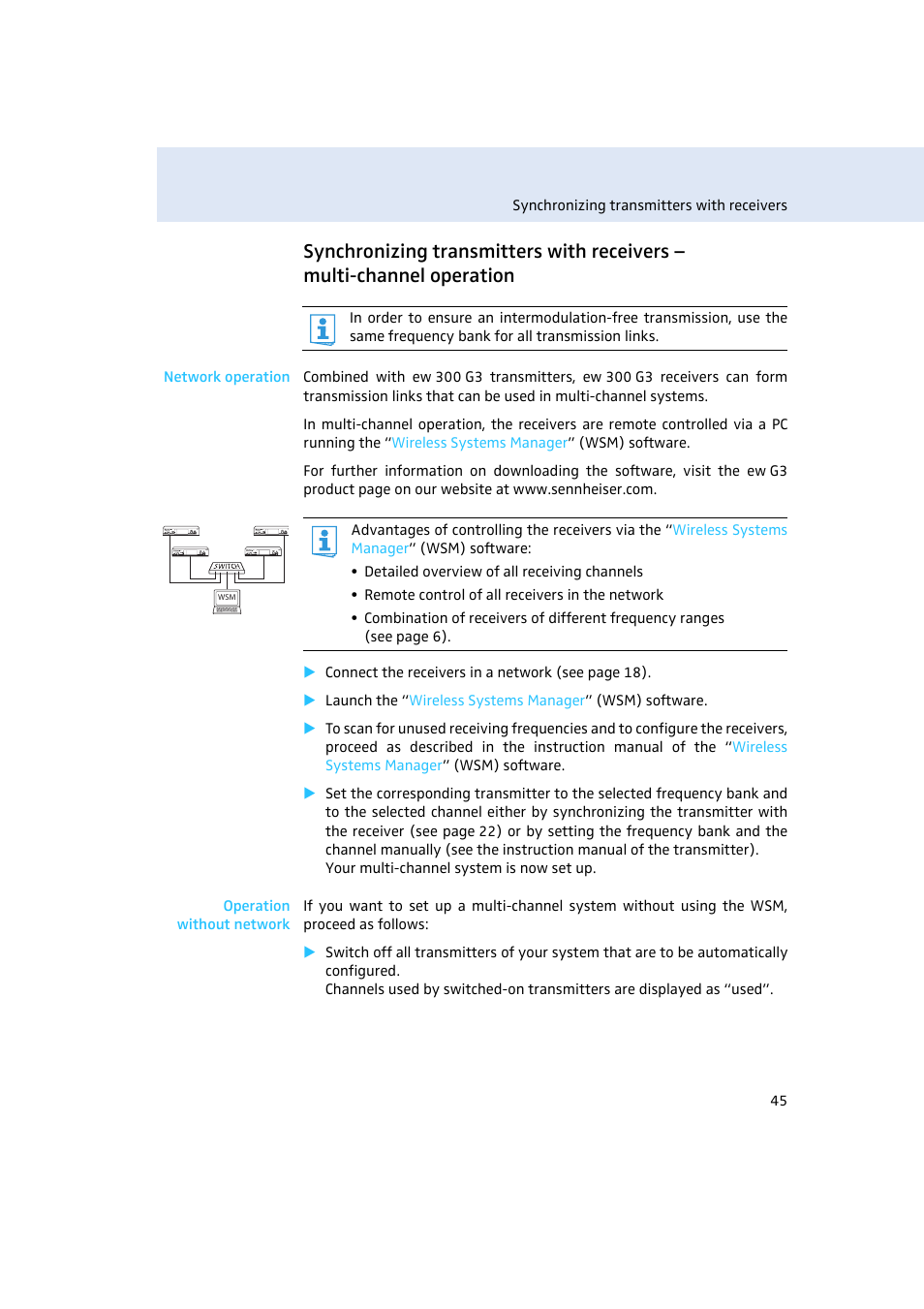 Sennheiser Rack-mount Receiver EM 300 G3 User Manual | Page 46 / 62
