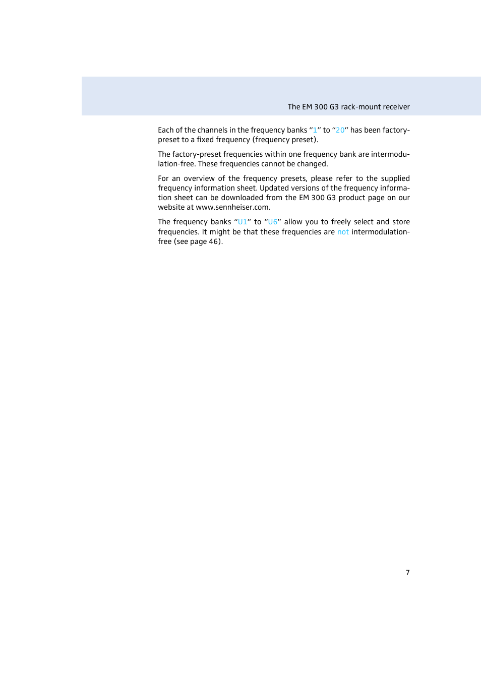 Sennheiser Rack-mount Receiver EM 300 G3 User Manual | Page 8 / 62