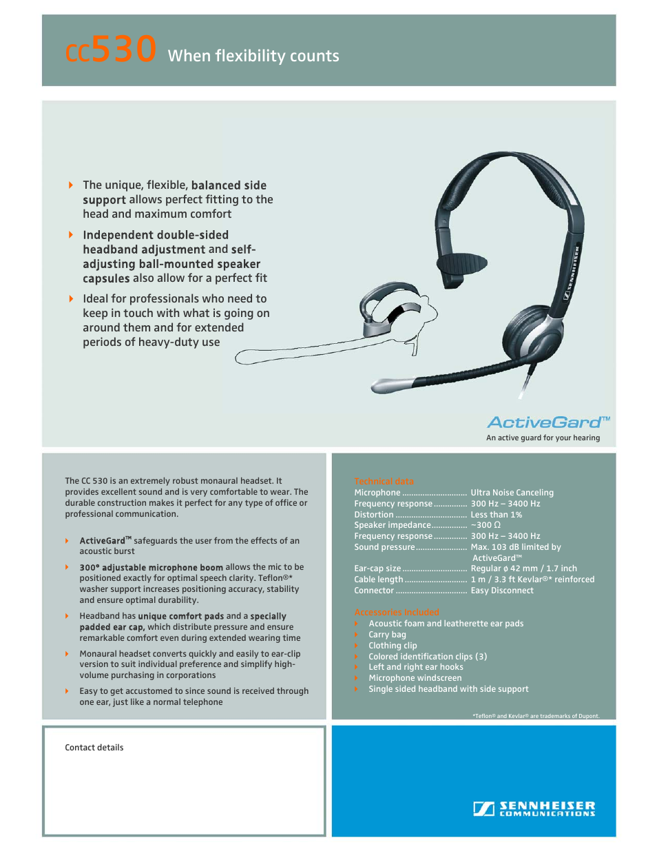 Sennheiser CC 530 User Manual | 1 page