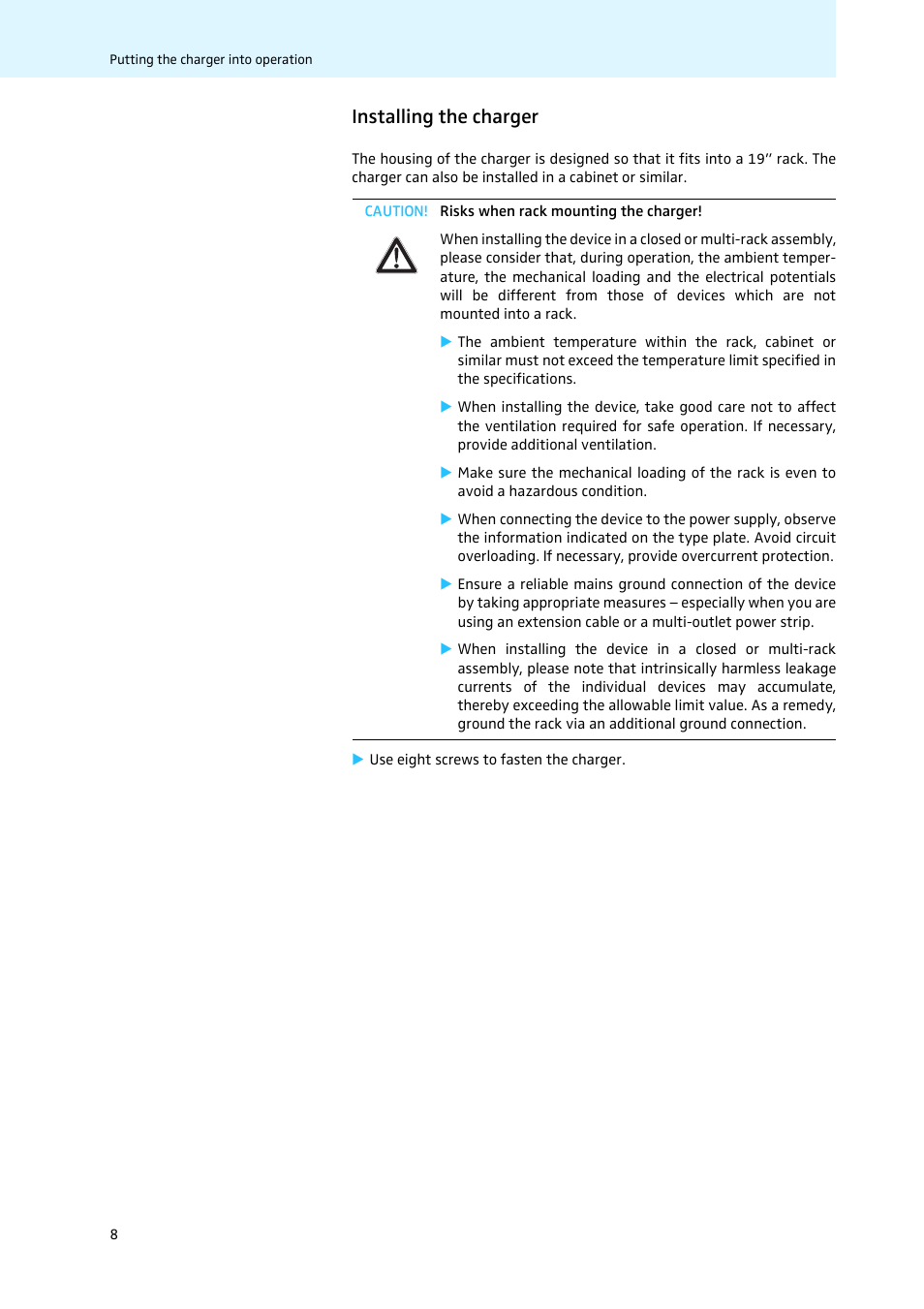 Installing the charger | Sennheiser Tourguide Charger L 2021-40 User Manual | Page 10 / 18