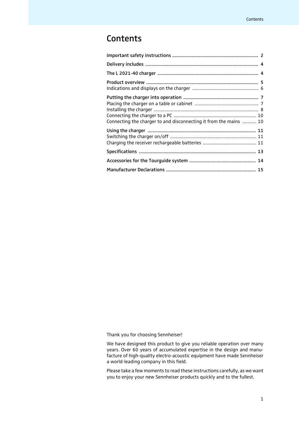 Sennheiser Tourguide Charger L 2021-40 User Manual | Page 3 / 18
