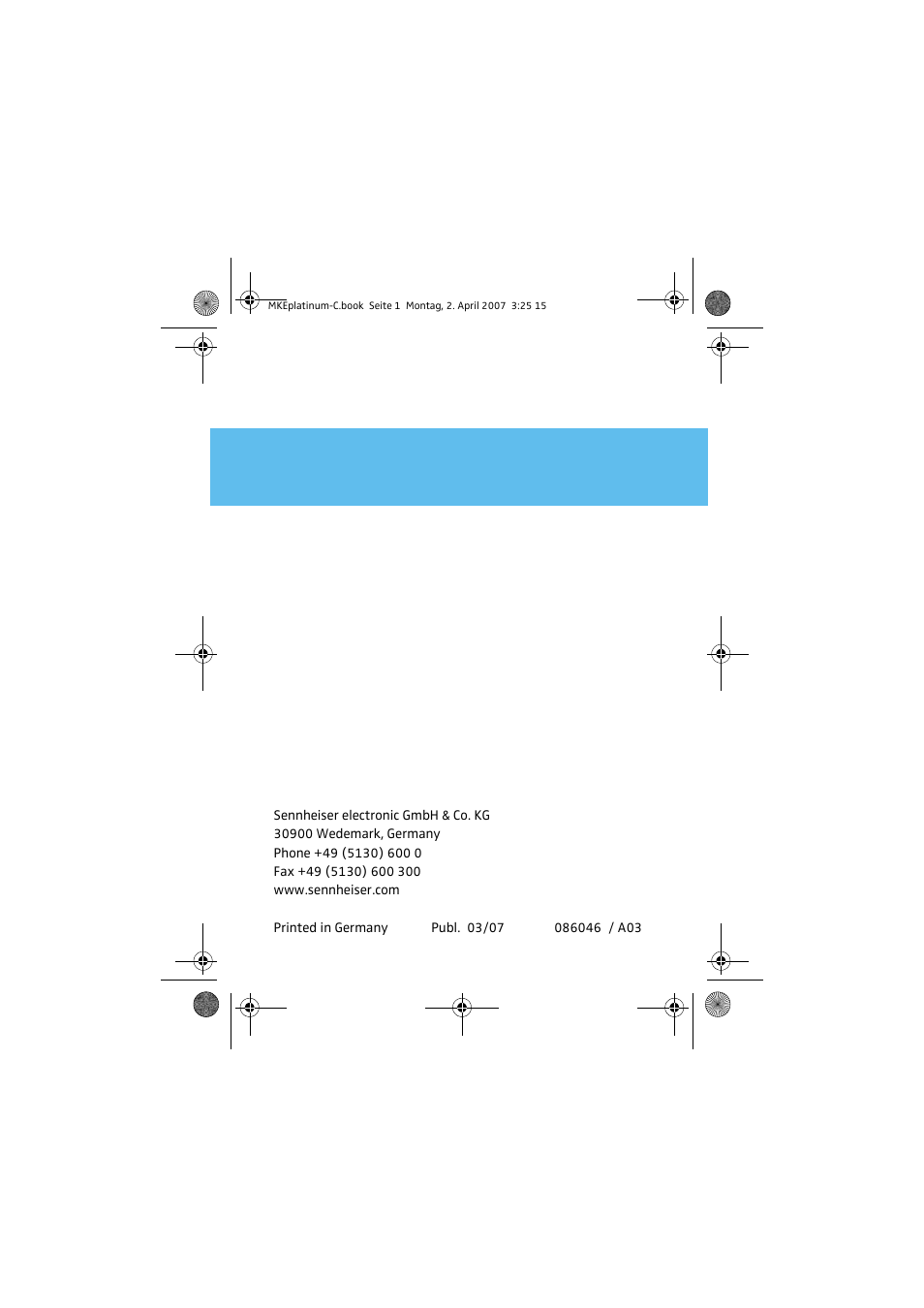 Sennheiser MKE platinum-C User Manual | Page 10 / 10