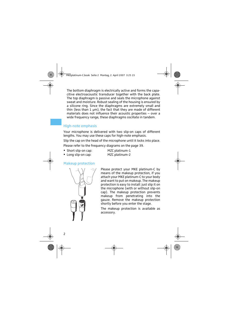 Sennheiser MKE platinum-C User Manual | Page 3 / 10