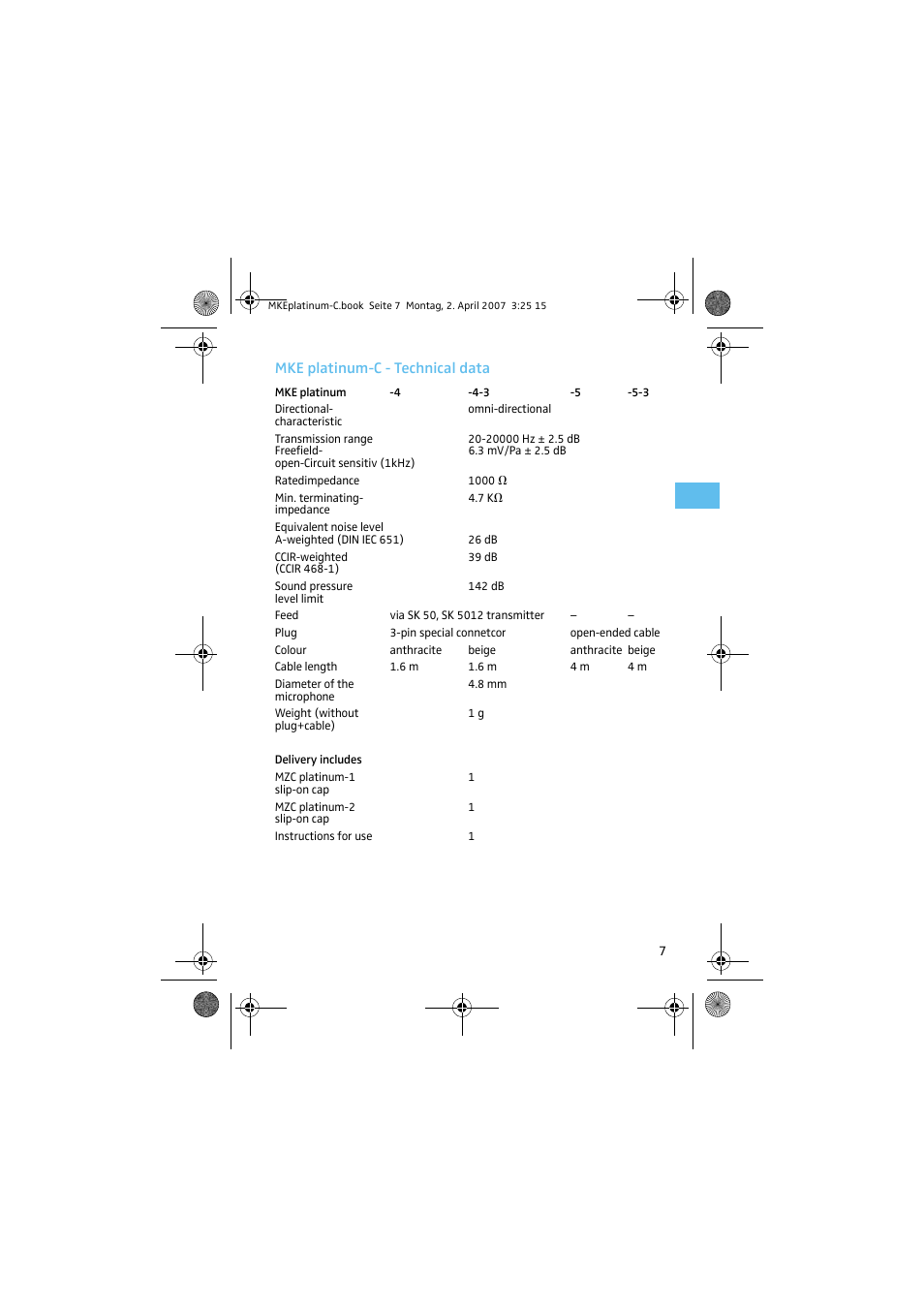 Sennheiser MKE platinum-C User Manual | Page 8 / 10