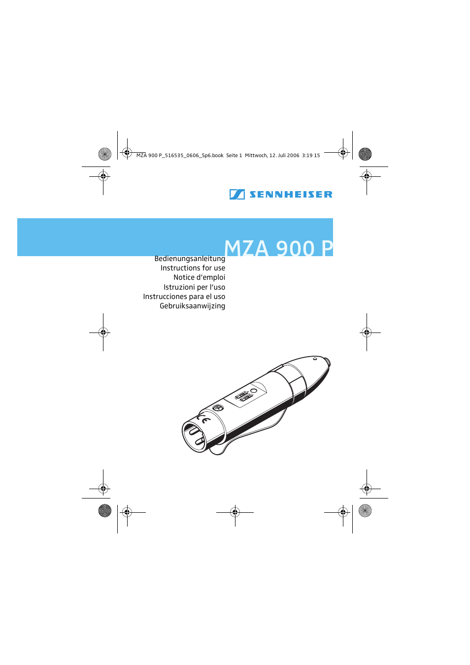 Sennheiser MZA 900 P User Manual | 12 pages