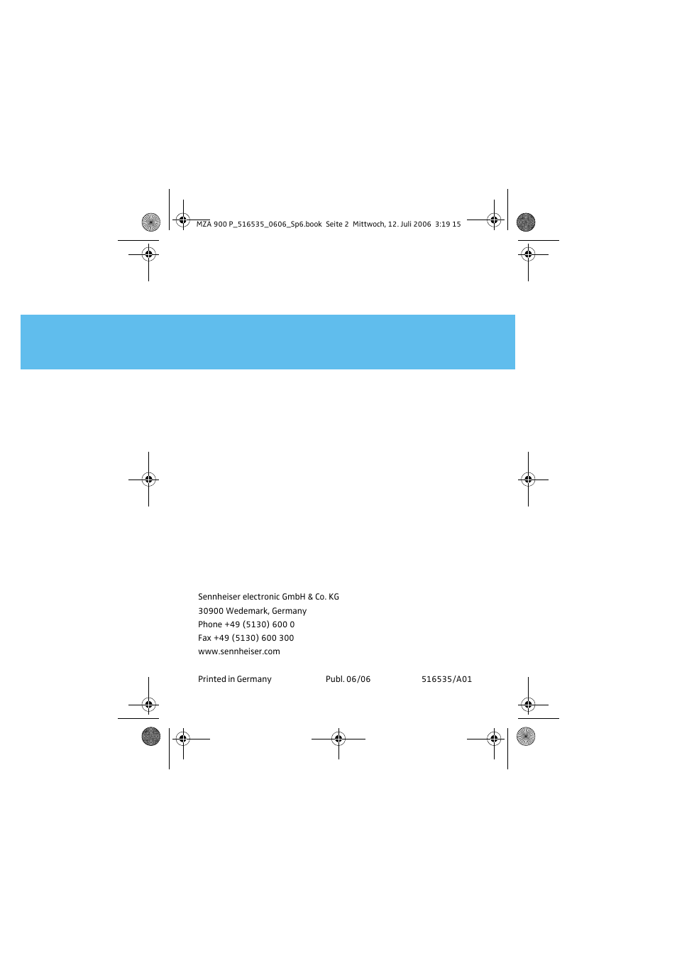 Sennheiser MZA 900 P User Manual | Page 12 / 12