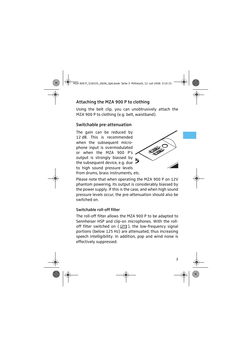 Sennheiser MZA 900 P User Manual | Page 5 / 12