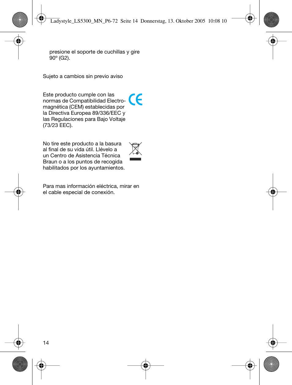 Braun LS 5300 User Manual | Page 14 / 68