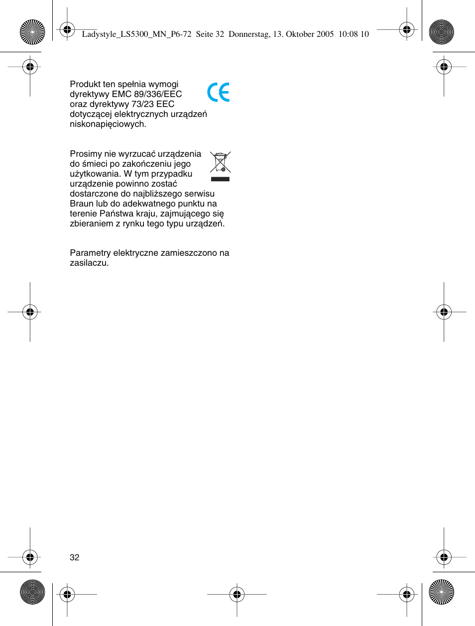 Braun LS 5300 User Manual | Page 32 / 68