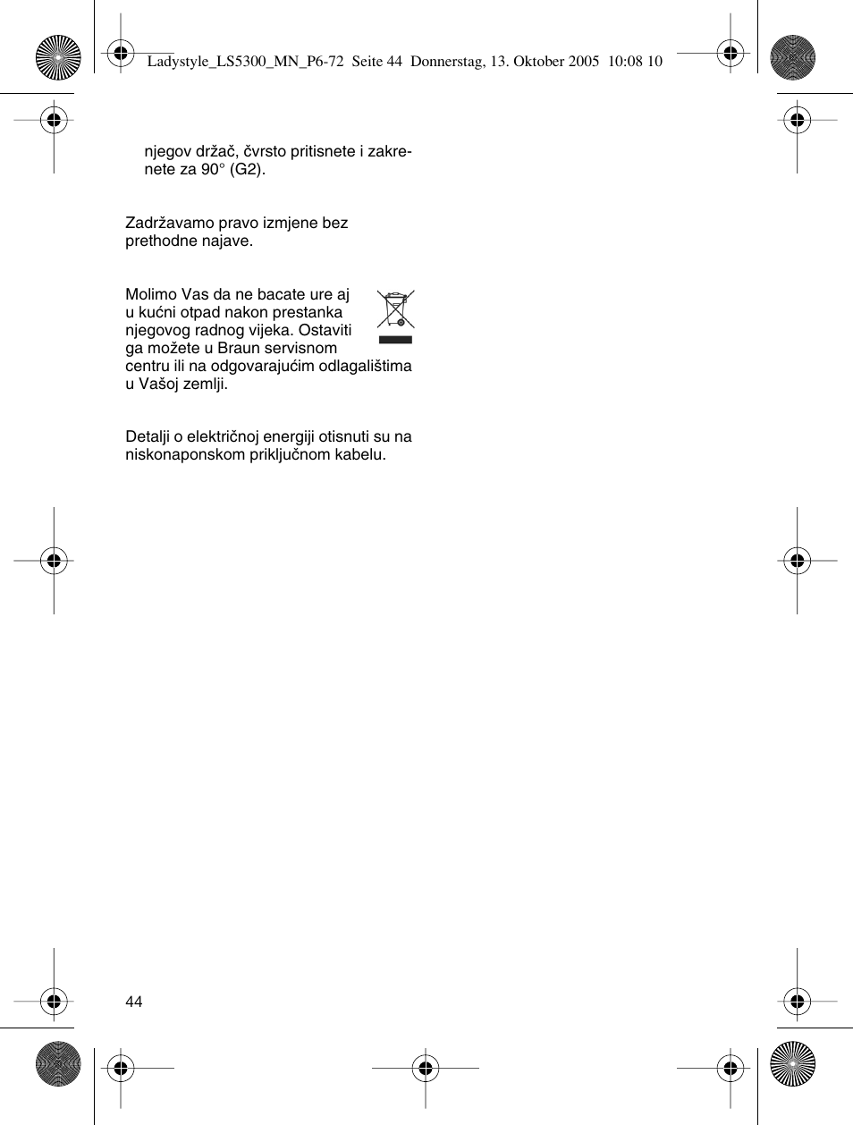 Braun LS 5300 User Manual | Page 44 / 68
