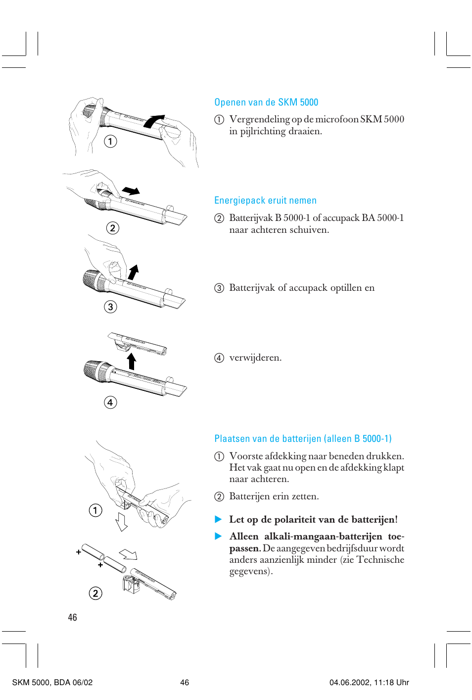 ᕃᕄ ᕅ ᕆ | Sennheiser handheld transmitter SKM 5000 User Manual | Page 46 / 62