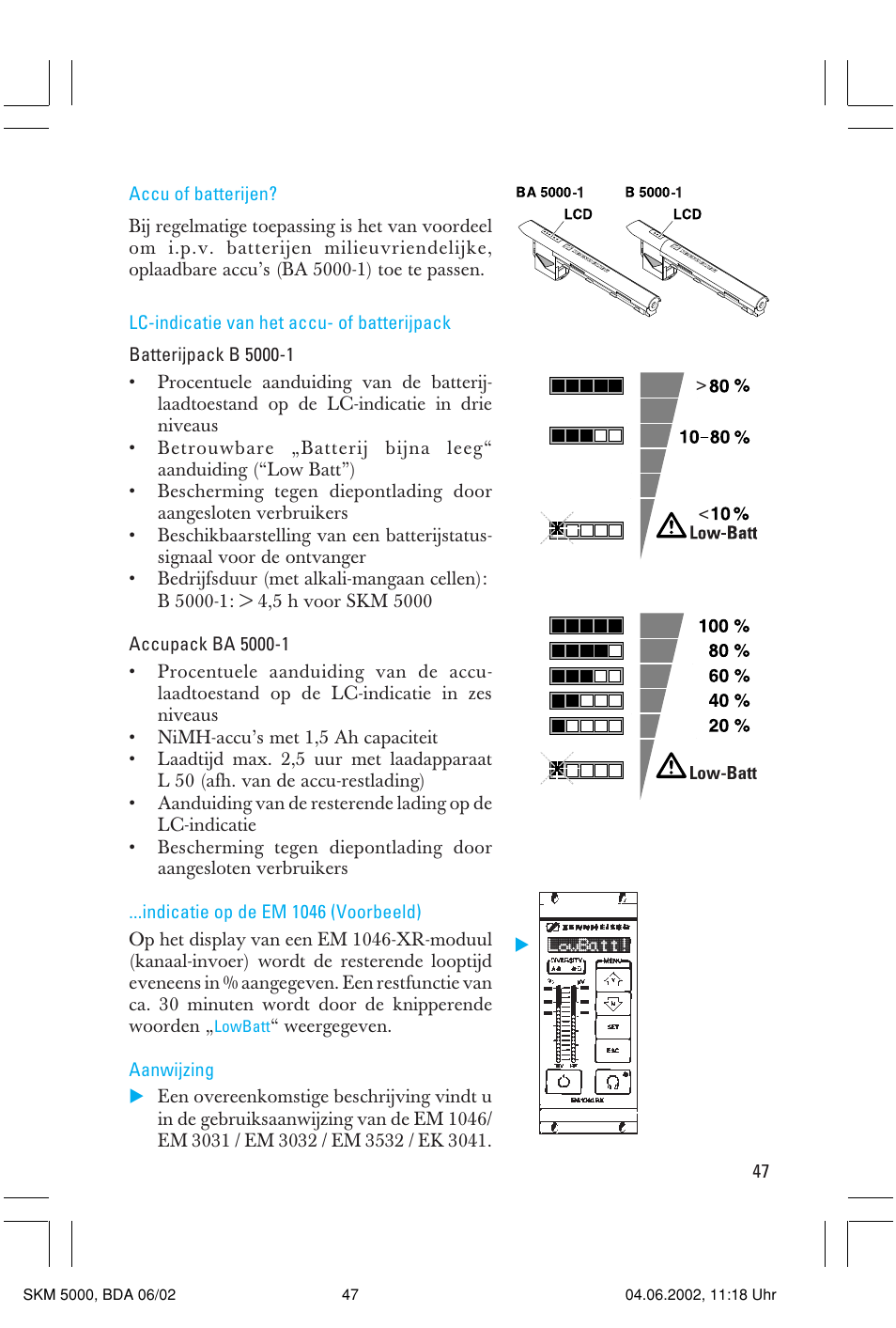 Sennheiser handheld transmitter SKM 5000 User Manual | Page 47 / 62