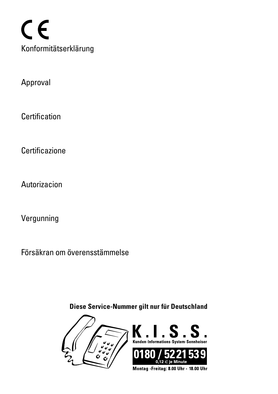 Sennheiser handheld transmitter SKM 5000 User Manual | Page 61 / 62