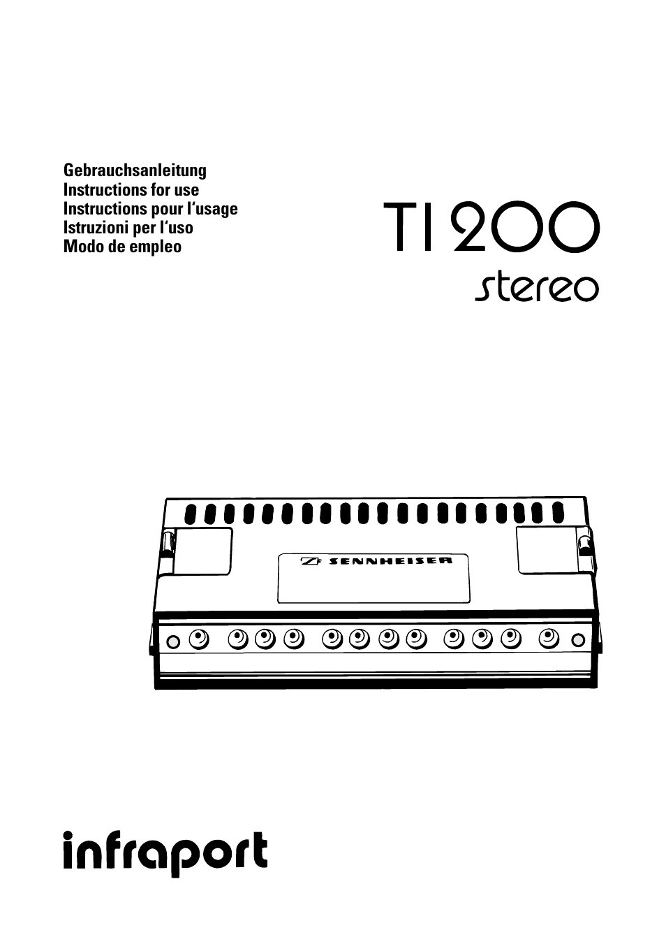 Sennheiser Infrarot-Stereo-HiFi-Sender TI 200 User Manual | 8 pages