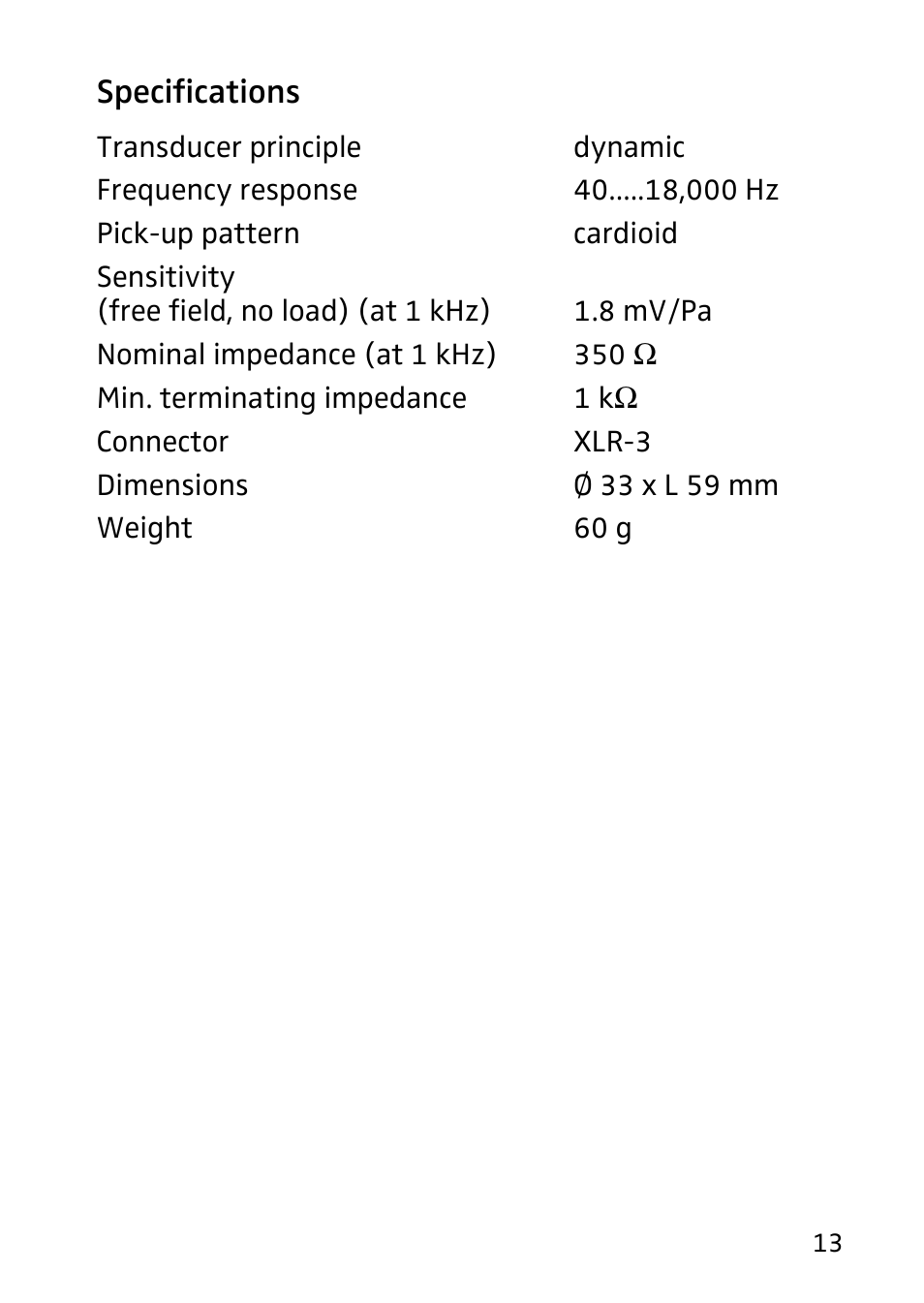 Specifications | Sennheiser 604 User Manual | Page 7 / 10