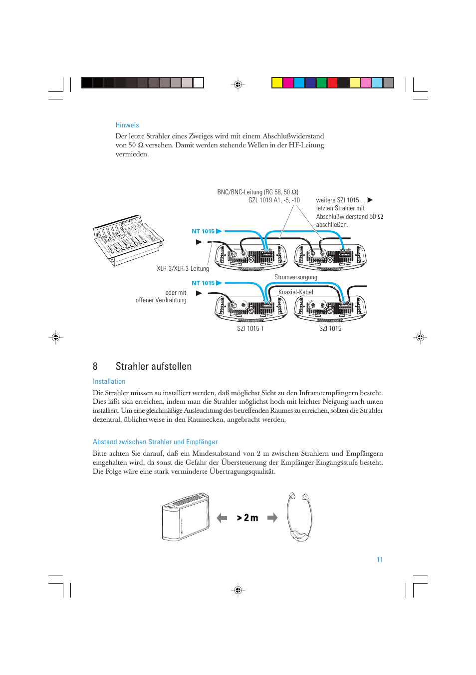 8strahler aufstellen | Sennheiser SZI 1015-T User Manual | Page 11 / 86
