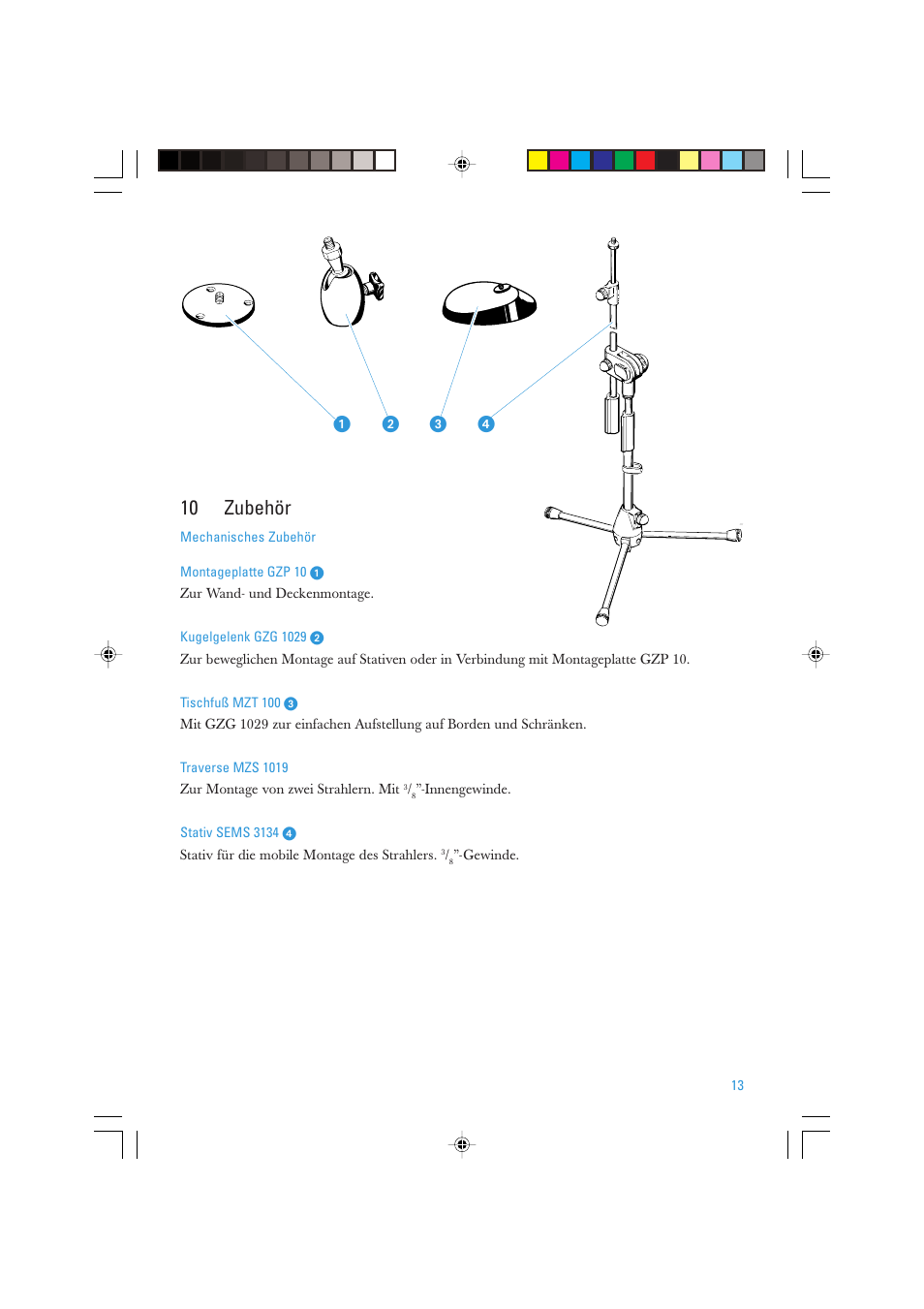 10 zubehör | Sennheiser SZI 1015-T User Manual | Page 13 / 86