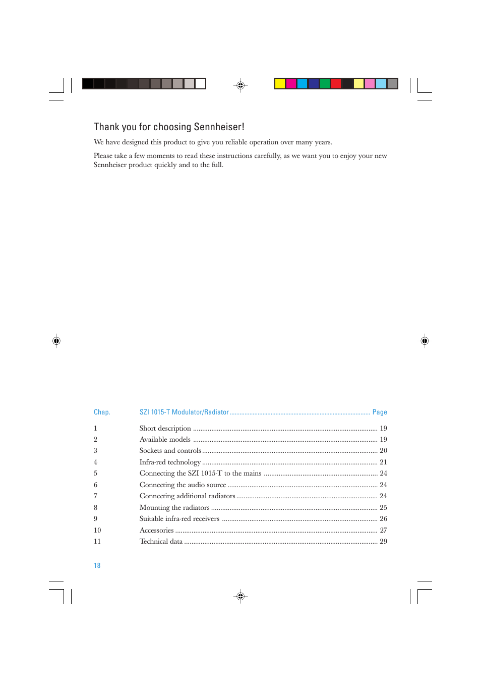 Sennheiser SZI 1015-T User Manual | Page 18 / 86