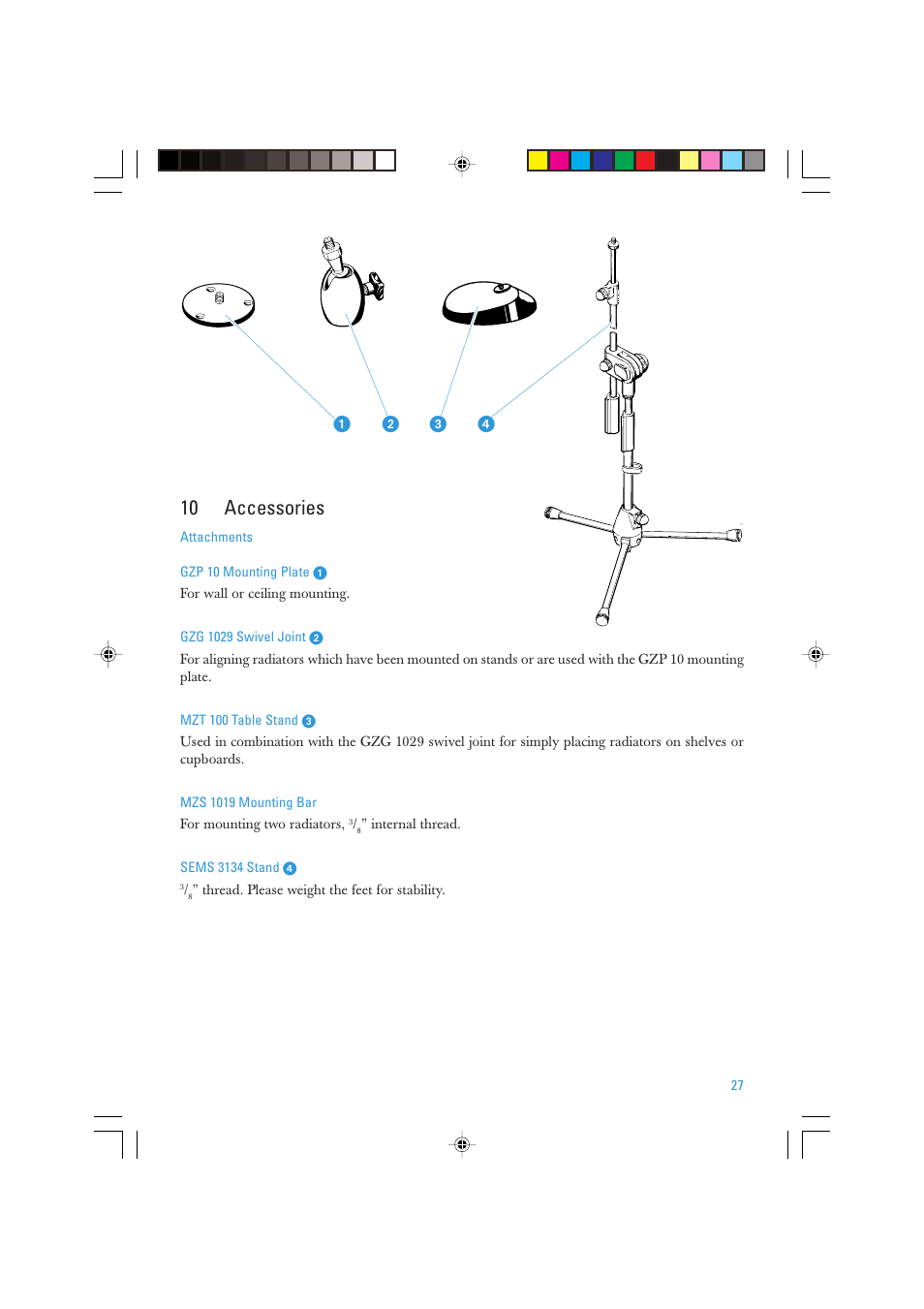 10 accessories | Sennheiser SZI 1015-T User Manual | Page 27 / 86