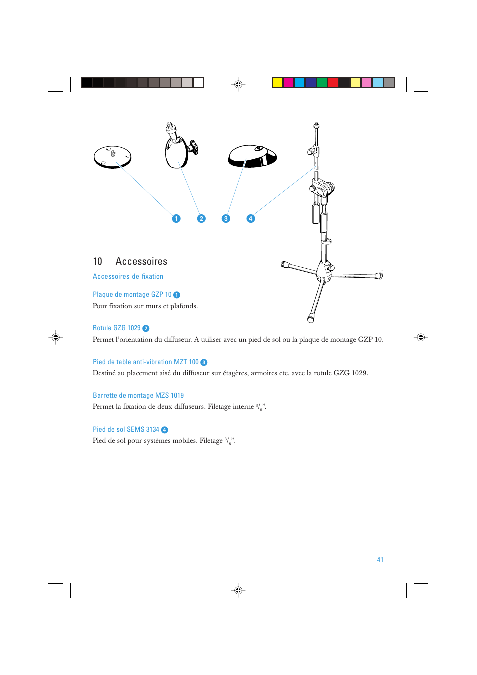 10 accessoires | Sennheiser SZI 1015-T User Manual | Page 41 / 86