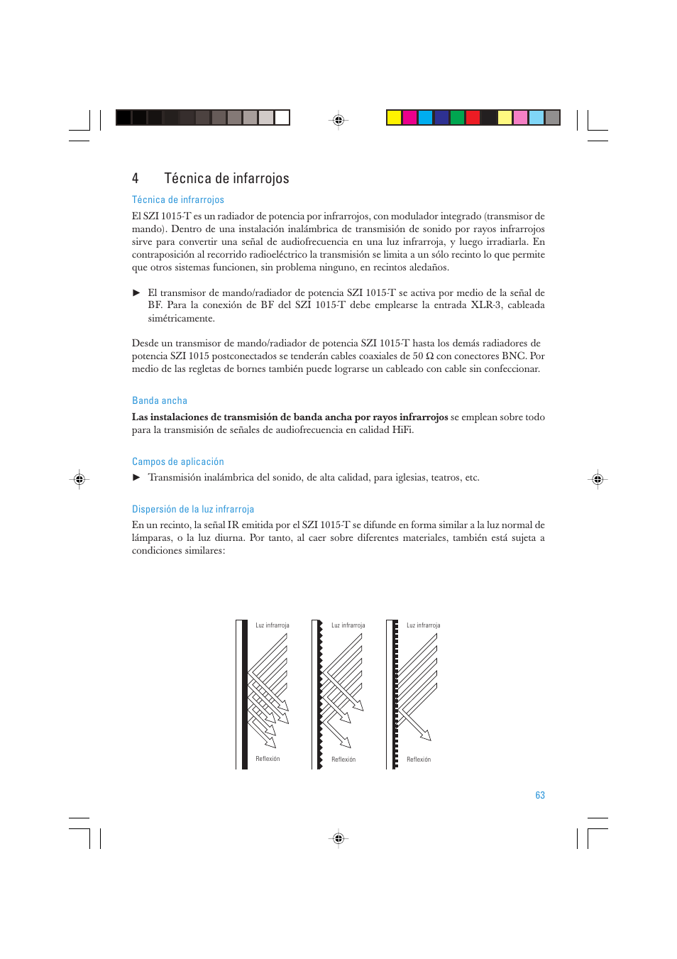 4técnica de infarrojos | Sennheiser SZI 1015-T User Manual | Page 63 / 86