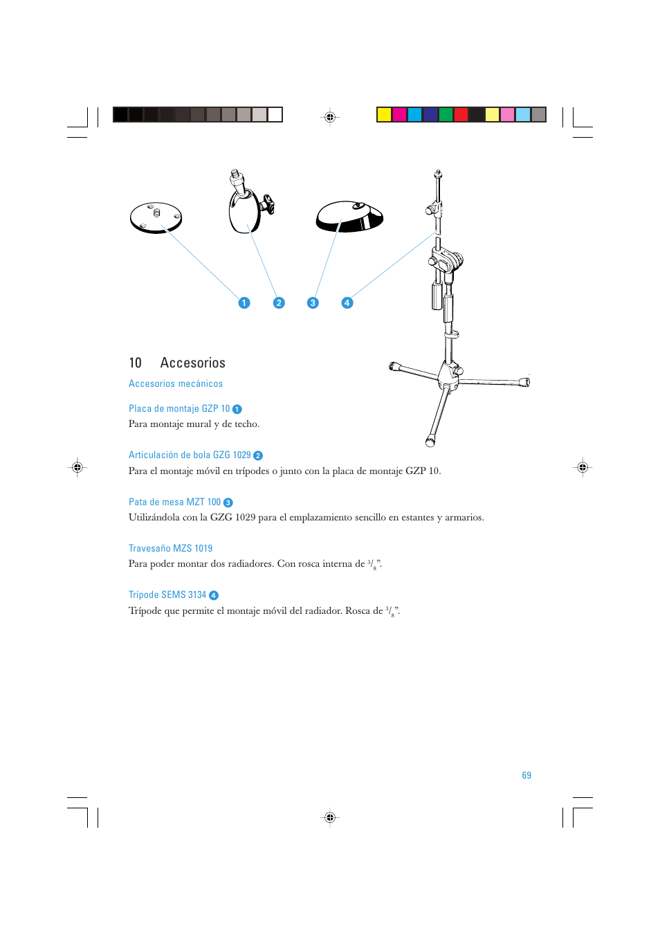 10 accesorios | Sennheiser SZI 1015-T User Manual | Page 69 / 86