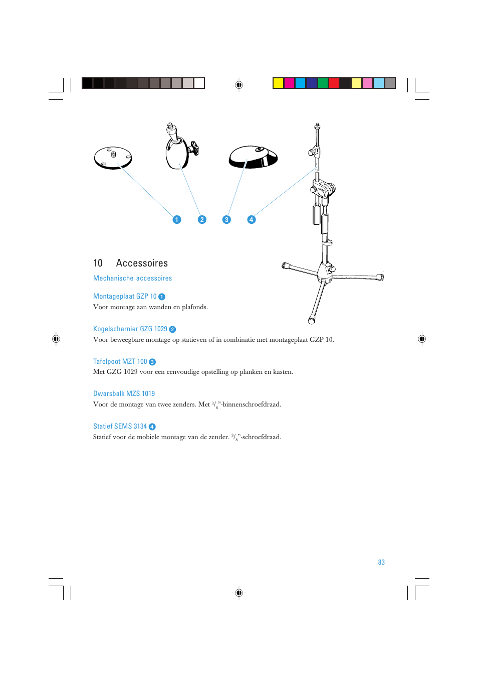 10 accessoires | Sennheiser SZI 1015-T User Manual | Page 83 / 86