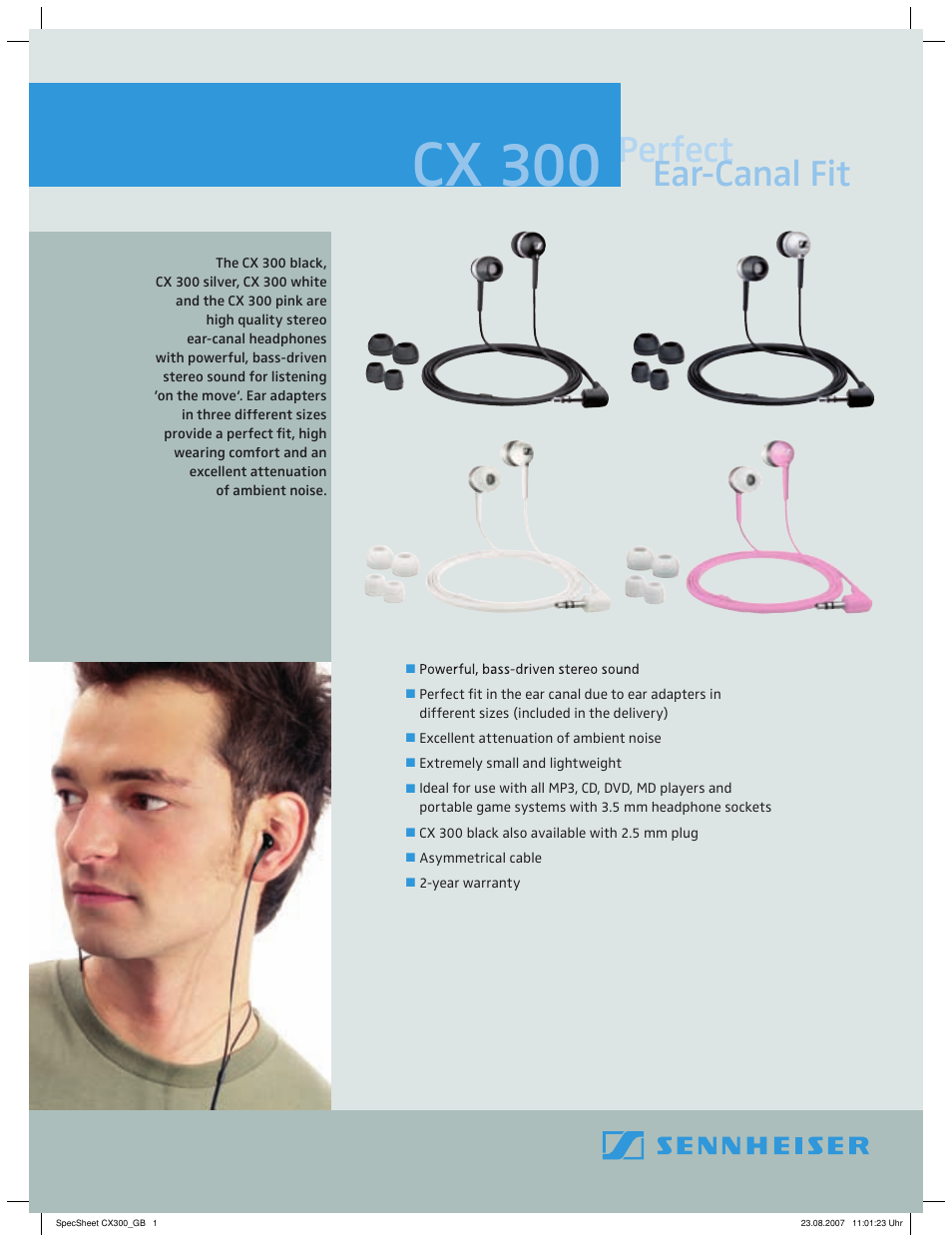 Sennheiser CX 300 User Manual | 2 pages