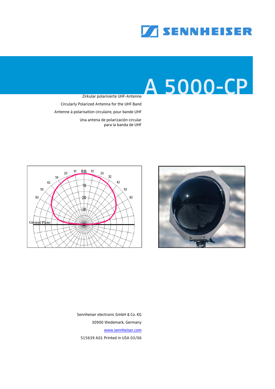 Sennheiser A 5000-CP User Manual | 5 pages