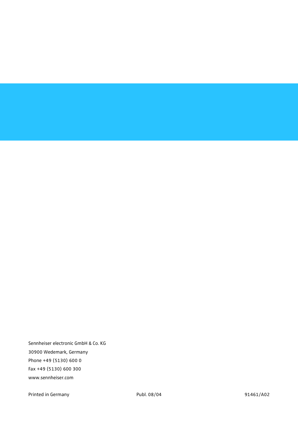 Sennheiser CONFERENCE SYSTEM SDC 8000 User Manual | Page 116 / 116