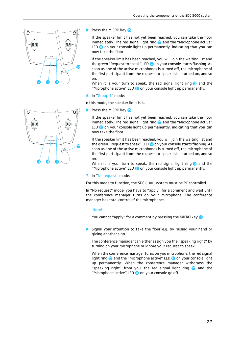 Sennheiser CONFERENCE SYSTEM SDC 8000 User Manual | Page 27 / 116