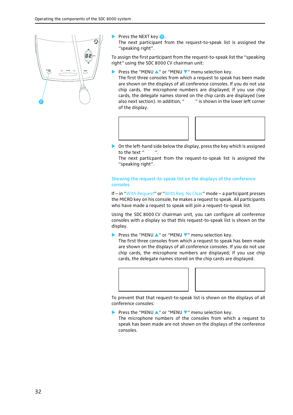 Sennheiser CONFERENCE SYSTEM SDC 8000 User Manual | Page 32 / 116