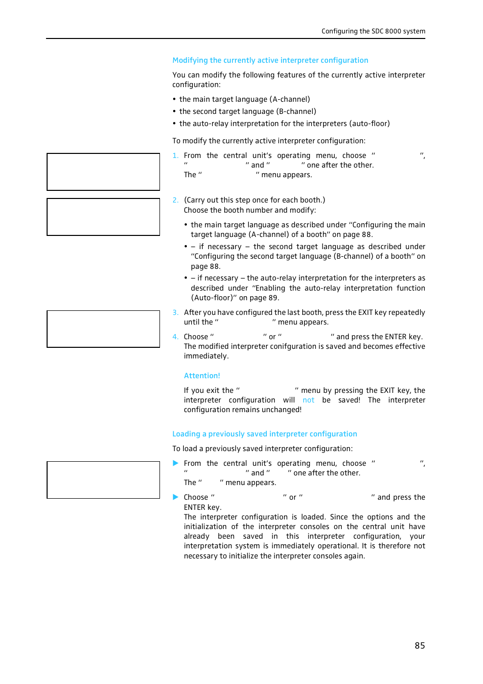 Sennheiser CONFERENCE SYSTEM SDC 8000 User Manual | Page 85 / 116