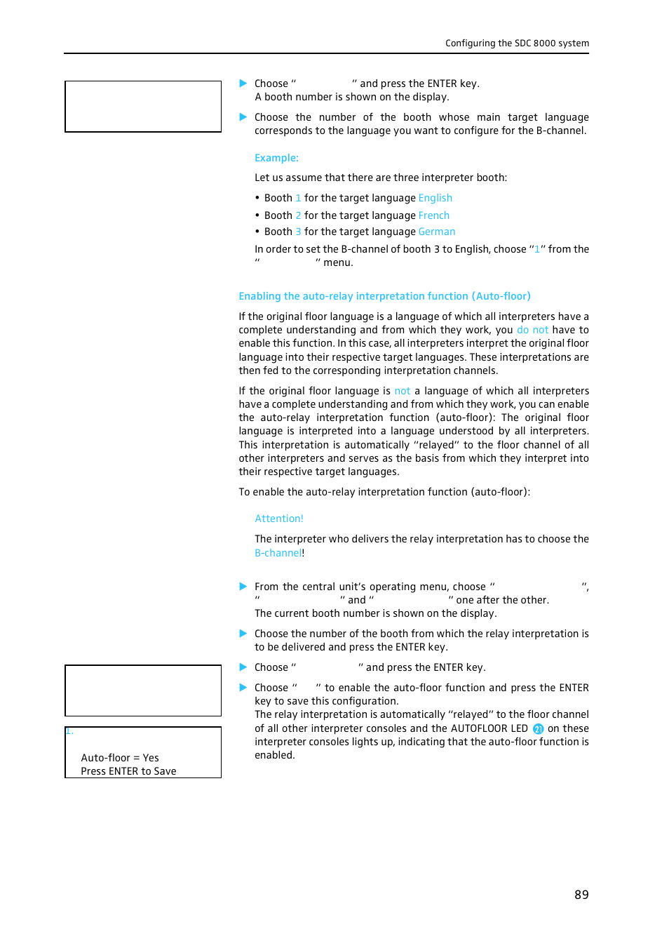 See “enabling | Sennheiser CONFERENCE SYSTEM SDC 8000 User Manual | Page 89 / 116