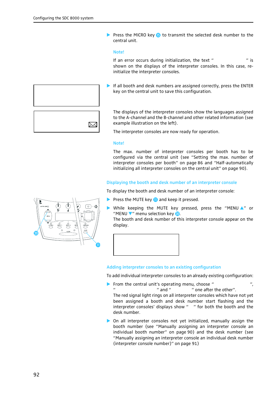 Sennheiser CONFERENCE SYSTEM SDC 8000 User Manual | Page 92 / 116