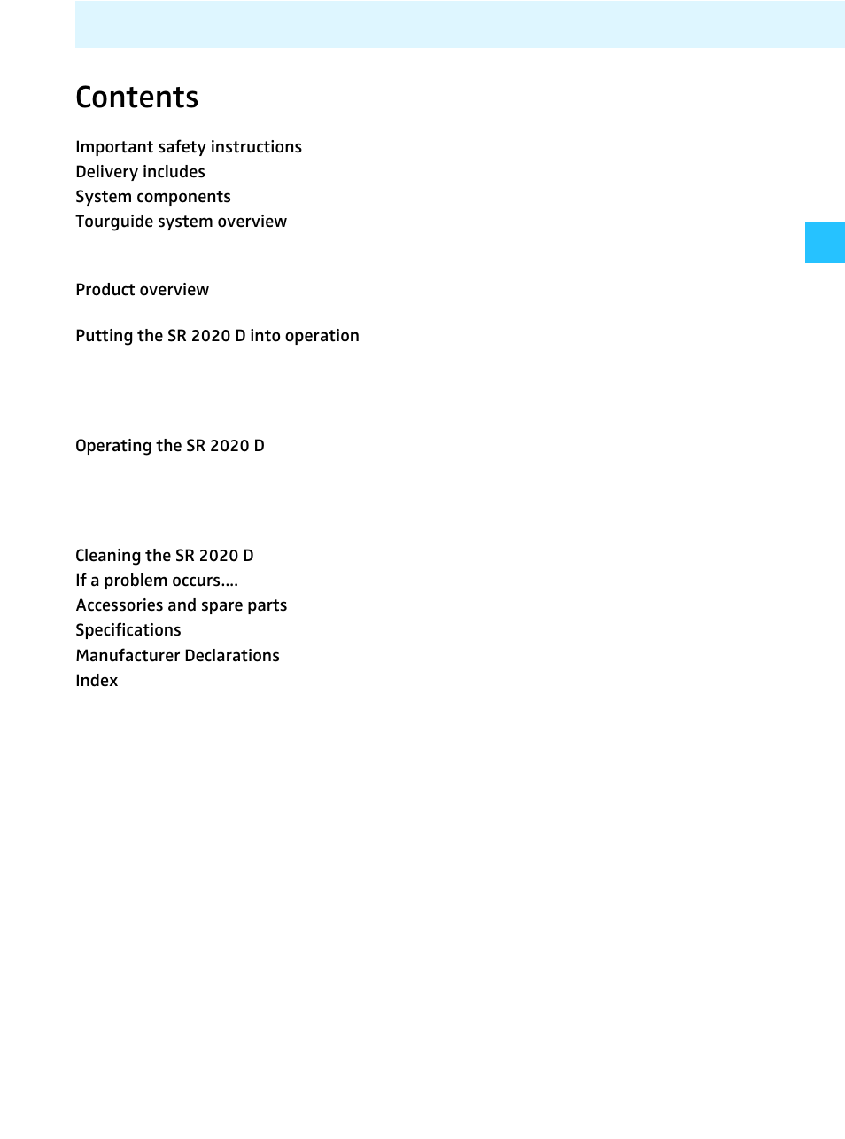 Sennheiser Tourguide Wireless Transmitter SR 2020 D User Manual | Page 3 / 32