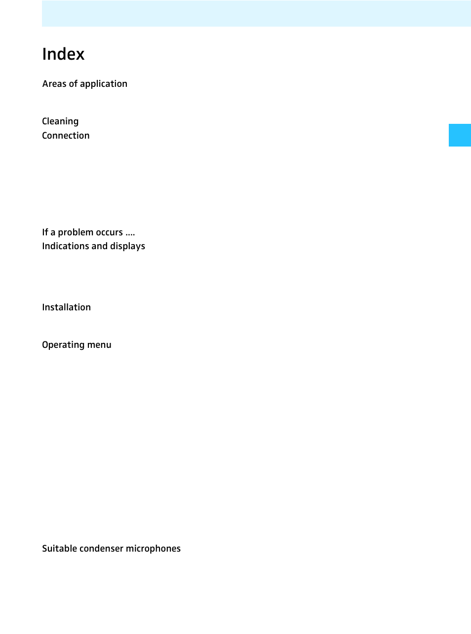 Index | Sennheiser Tourguide Wireless Transmitter SR 2020 D User Manual | Page 31 / 32