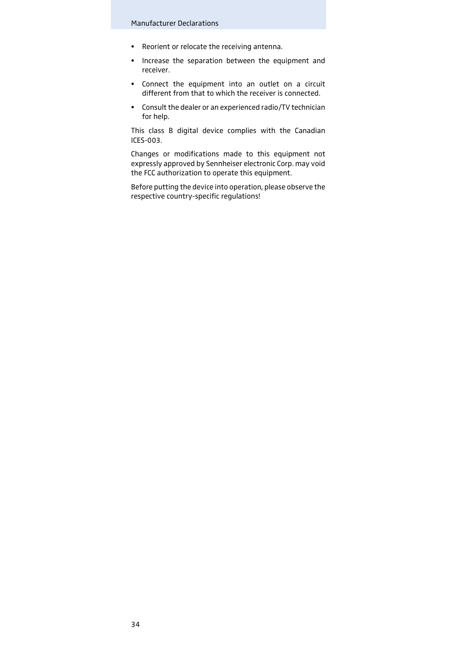 Sennheiser SKM100 User Manual | Page 35 / 38