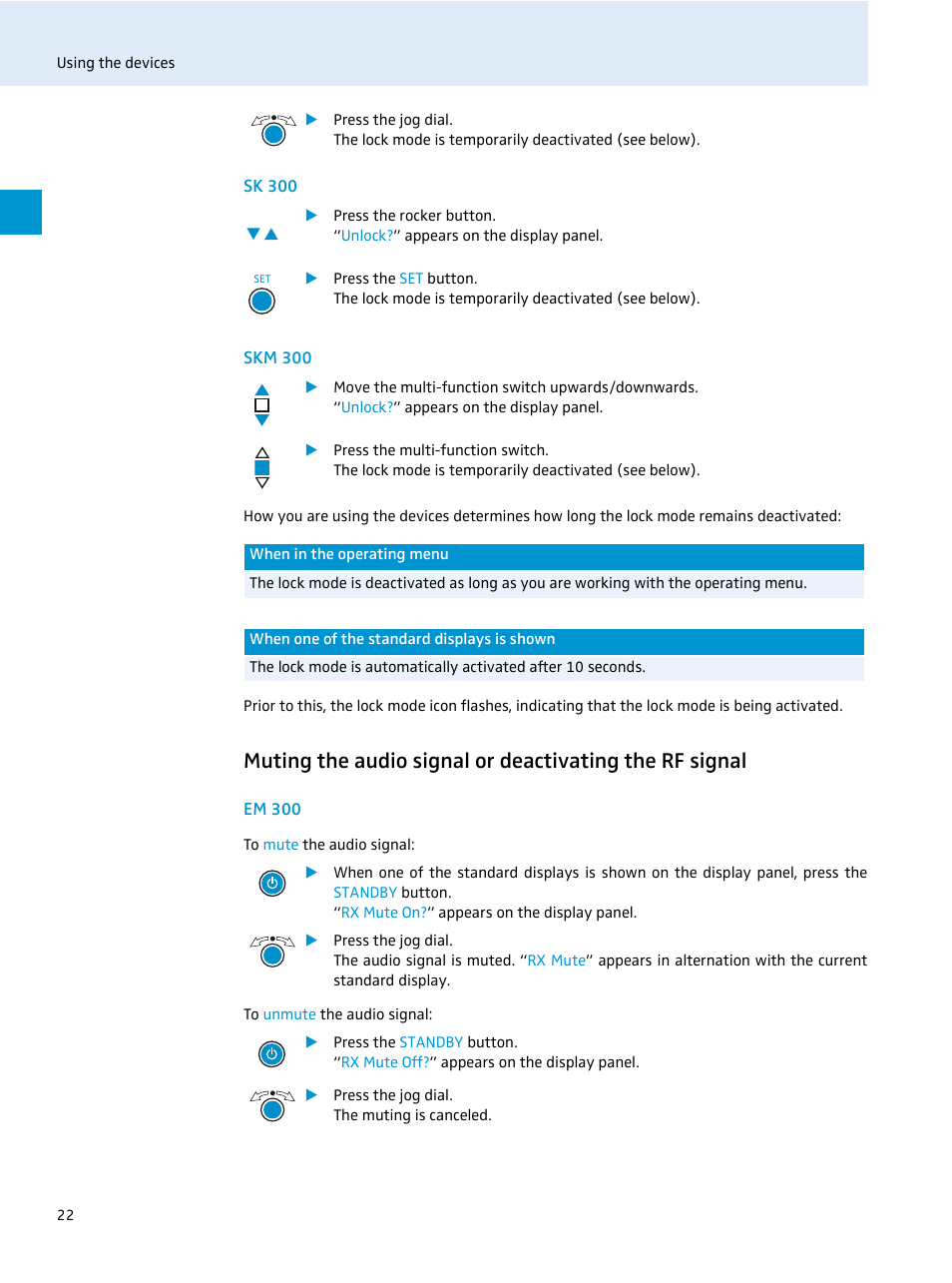 Sk 300, Skm 300, Em 300 | Sennheiser EvolutionWireless EW 300 Series User Manual | Page 24 / 42