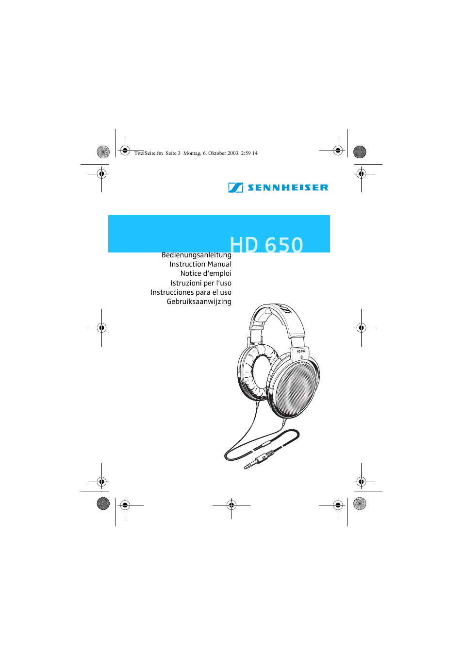 Sennheiser HD 650 User Manual | 24 pages