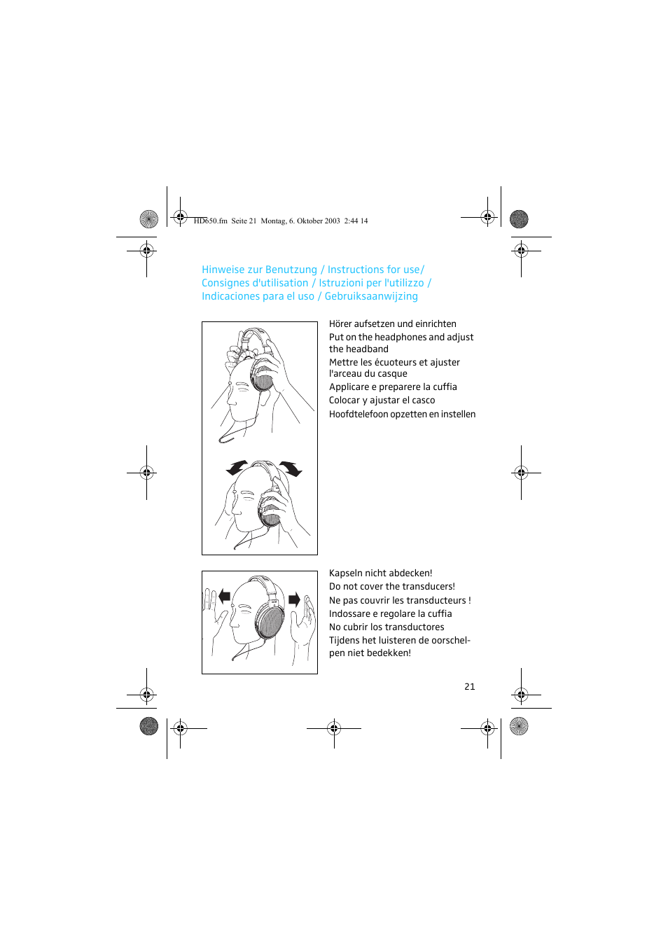 Sennheiser HD 650 User Manual | Page 21 / 24