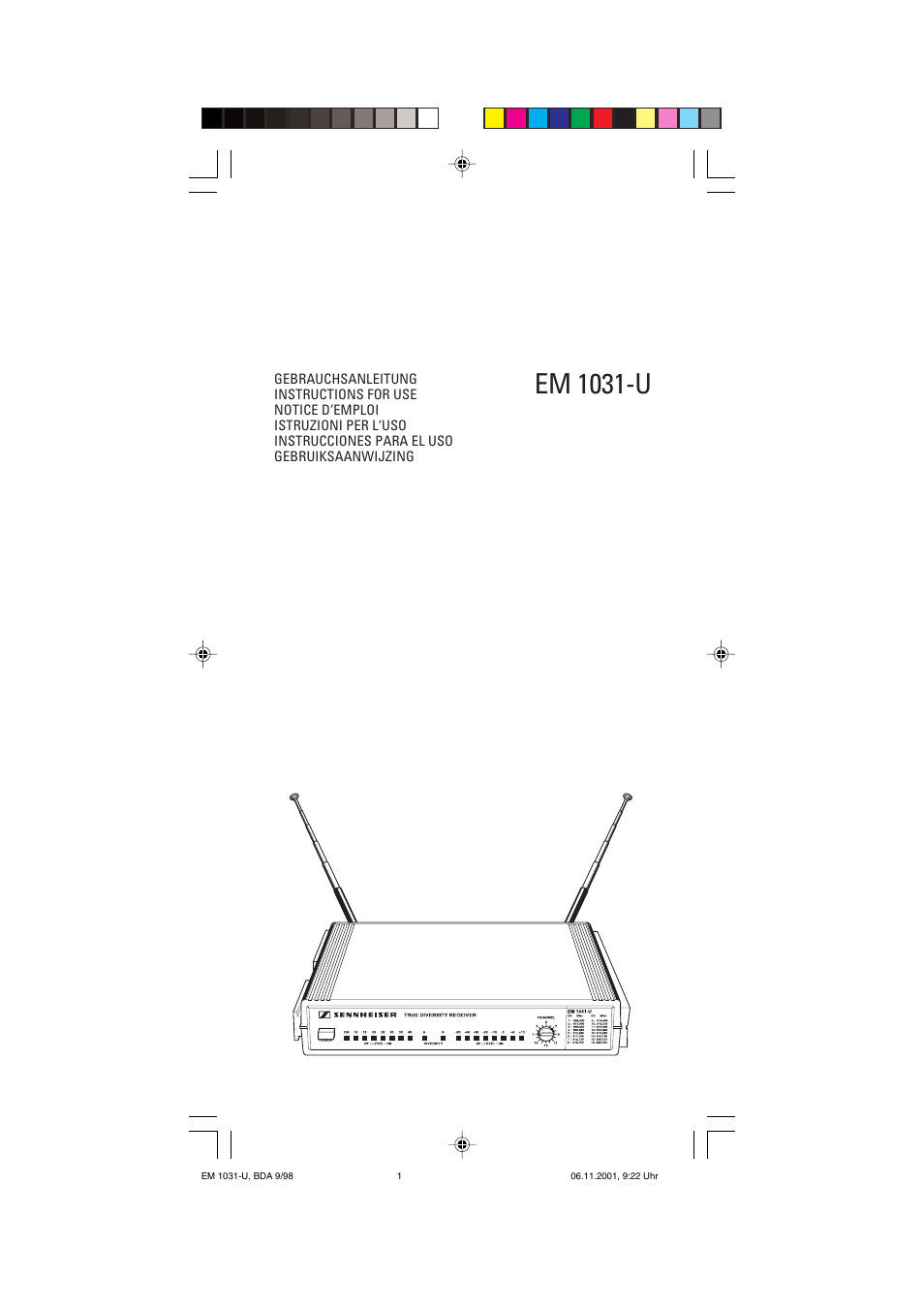Sennheiser Receiver EM 1031-U User Manual | 40 pages
