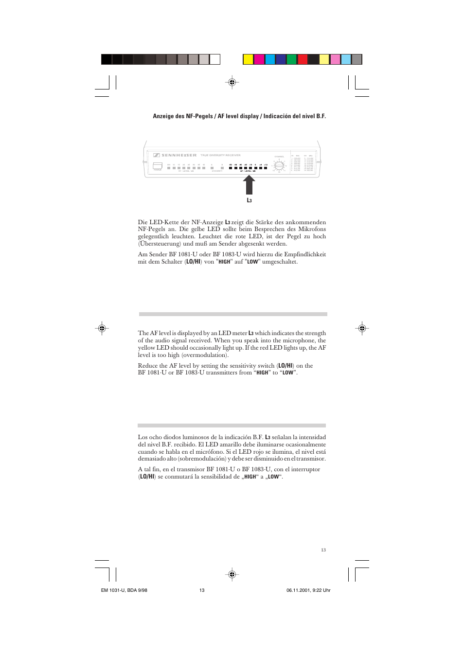 Sennheiser Receiver EM 1031-U User Manual | Page 13 / 40