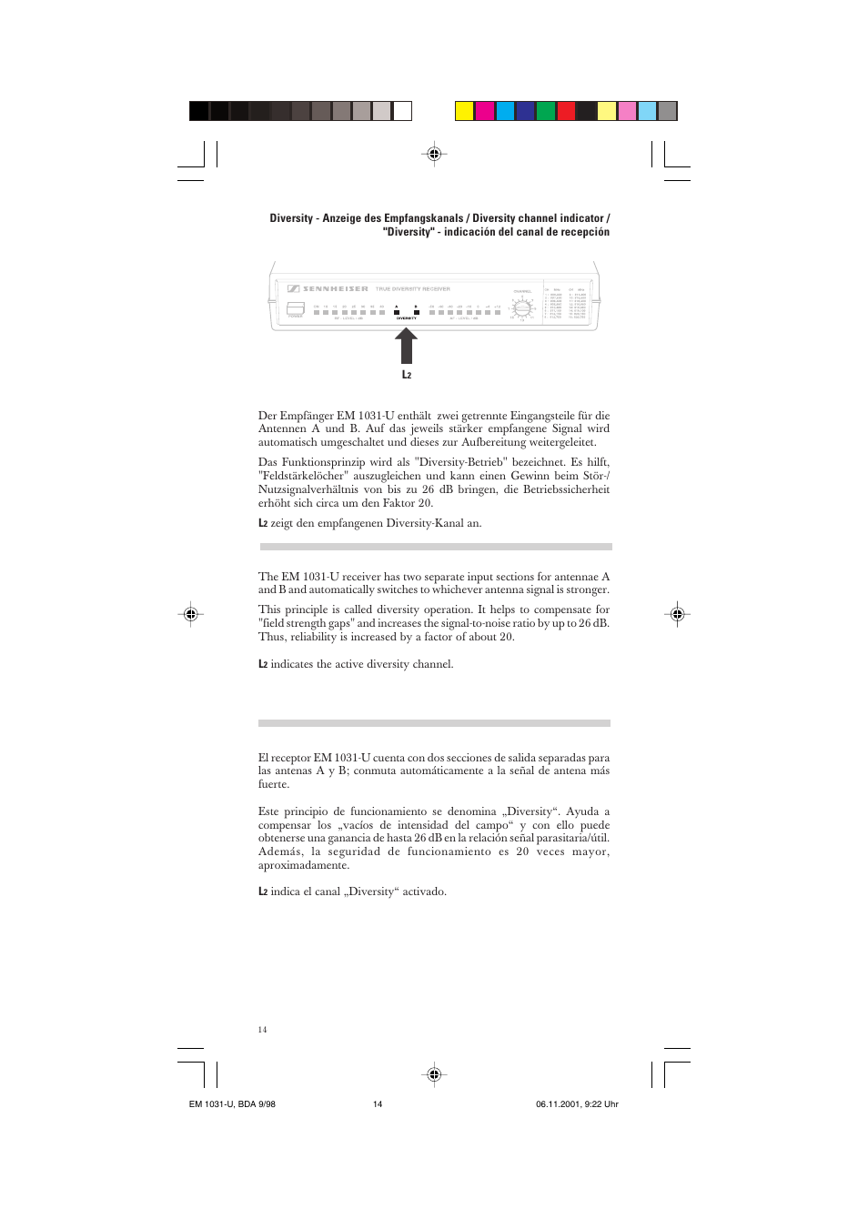 Sennheiser Receiver EM 1031-U User Manual | Page 14 / 40