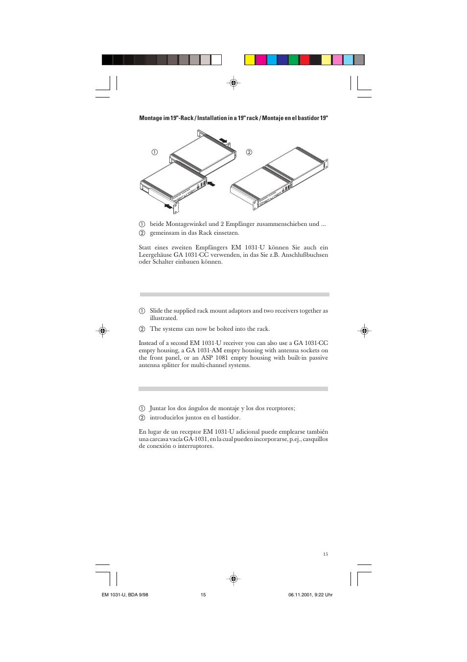 Sennheiser Receiver EM 1031-U User Manual | Page 15 / 40
